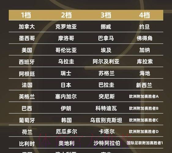 2026世界杯排名详细 2026世界杯排名详细